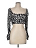 Topshop 100% Polyester Black Long Sleeve Top Size 8 - photo 1