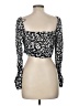 Topshop 100% Polyester Black Long Sleeve Top Size 8 - photo 2