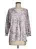 Simply Vera Vera Wang Animal Print Silver Cardigan Size M - photo 1