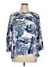 Liz Claiborne 100% Polyester Blue 3/4 Sleeve Blouse Size XL - photo 1