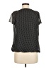 Sara Michelle 100% Polyester Polka Dots Black Short Sleeve Blouse Size M - photo 2