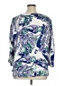 Liz Claiborne 100% Polyester Blue 3/4 Sleeve Blouse Size XL - photo 2