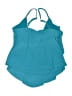 Aqua Green Solid Teal Swimsuit Top Size S - photo 2
