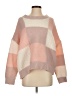 Dreamers By Debut 100% Polyester Color Block Pink Pullover Sweater Size S - photo 1