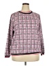 Simplee Checkered-gingham Pink Pullover Sweater Size 20 - photo 1