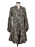 Everly 100% Polyester Animal Print Brown Casual Dress Size S - photo 1