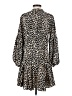 Everly 100% Polyester Animal Print Brown Casual Dress Size S - photo 2