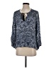 Ella Moss 100% Rayon Blue 3/4 Sleeve Blouse Size S - photo 1