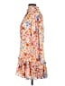 Buddy Love 100% Polyester Print Orange Casual Dress Size L - photo 5