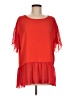MTS 100% Polyester Red Short Sleeve Blouse Size M - photo 1