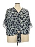 Unbranded Blue Short Sleeve Blouse Size 3X (estimated) - photo 1