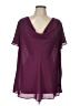 Torrid 100% Polyester Burgundy Short Sleeve Blouse Size Lg Plus (0) - photo 1