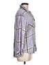 Simply Styled Plaid Gray 3/4 Sleeve Button-Down Shirt Size M - photo 4