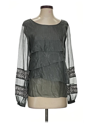 The Addison Story Long Sleeve Silk Top (view 1)