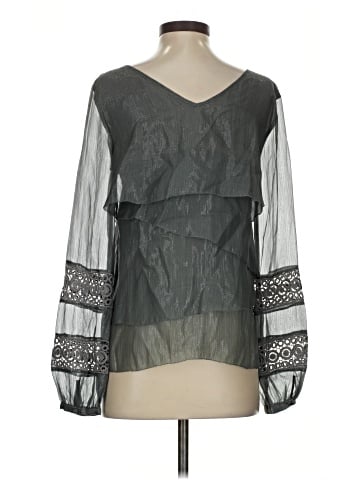 The Addison Story Long Sleeve Silk Top (view 2)