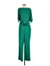 Vanessa Williams Solid Green Jumpsuit Size L - photo 2