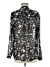 CAbi 100% Polyester Floral Black Long Sleeve Blouse Size M - photo 2
