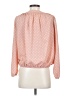 Elodie 100% Polyester Pink Long Sleeve Blouse Size S - photo 2