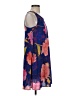 Everly 100% Polyester Print Blue Casual Dress Size S - photo 4