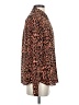 Scotch & Soda 100% Polyester Animal Print Brown Long Sleeve Blouse Size S - photo 4