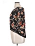 Black Poppy 100% Polyester Black Short Sleeve Blouse Size XL - photo 5