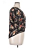 Black Poppy 100% Polyester Black Short Sleeve Blouse Size XL - photo 4