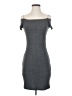 Express Solid Gray Casual Dress Size S - photo 1