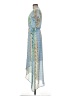 Blue Rain 100% Polyester Blue Kimono Size M - photo 5
