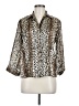 Jaipur Animal Print Gold 3/4 Sleeve Blouse Size M - photo 1