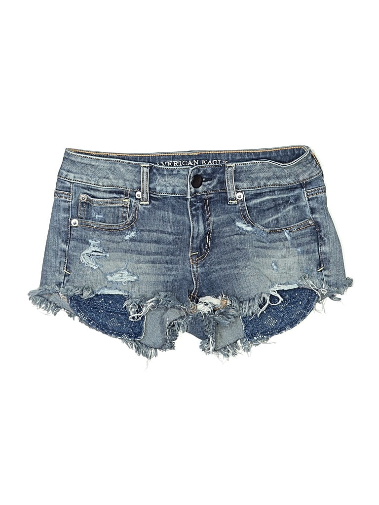 Pre-owned American Eagle Outfitters Denim Shorts In Blue