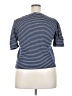 POPSUGAR Stripes Blue Short Sleeve Turtleneck Size XXL - photo 2