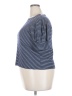 POPSUGAR Stripes Blue Short Sleeve Turtleneck Size XXL - photo 5