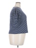 POPSUGAR Stripes Blue Short Sleeve Turtleneck Size XXL - photo 4