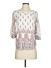 Cato 100% Rayon Ivory 3/4 Sleeve Blouse Size S - photo 1