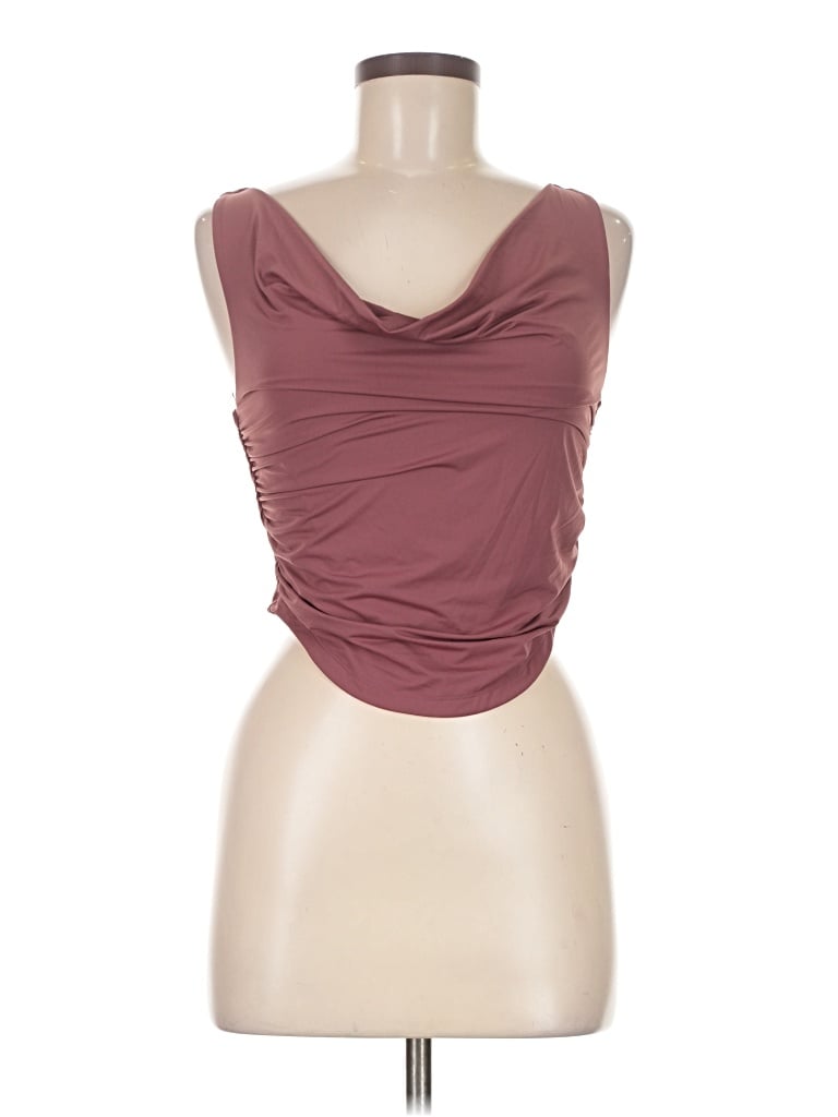 Pre-owned Wilfred Tube Top Burgundy Strapless Neckline Tops