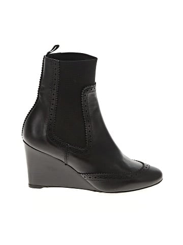 Balenciaga Leather Wedge Ankle Boots (view 1)