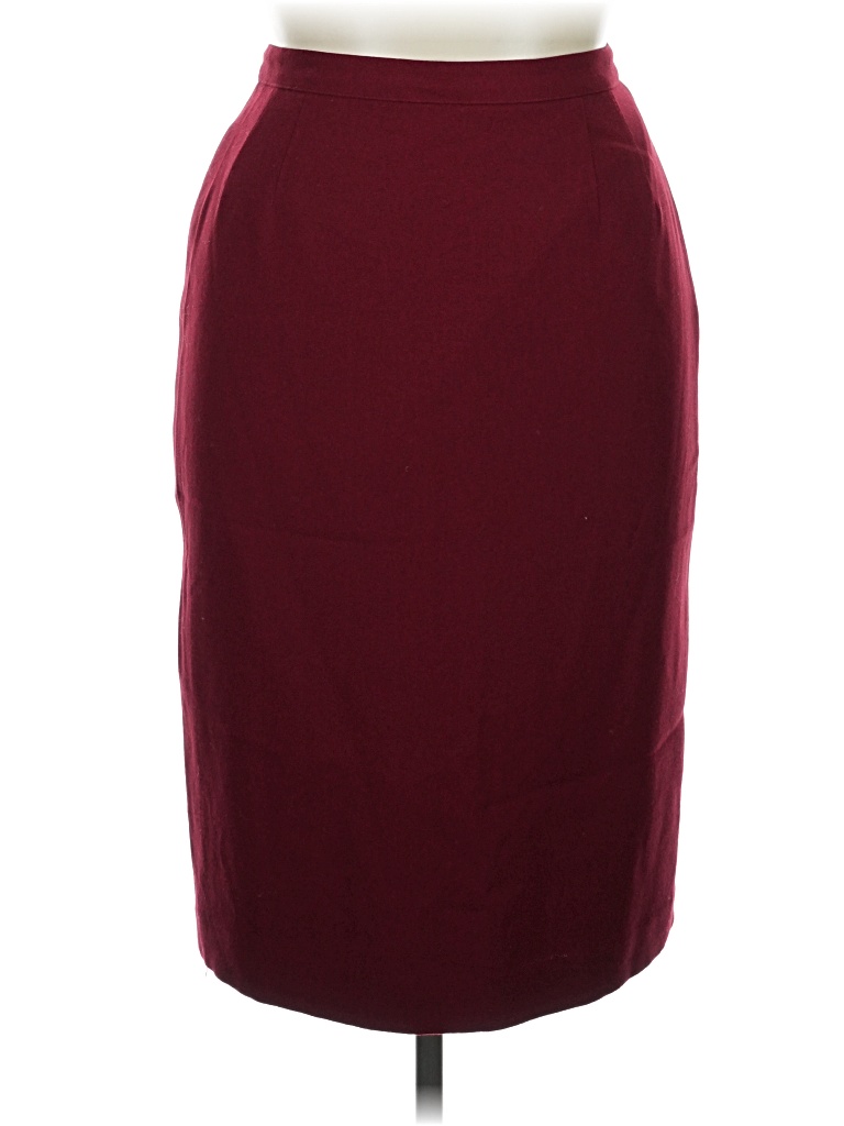Pre-owned Assorted Brands Formal Skirt In Burgundy