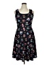 Unbranded Print Black Casual Dress Size XL - photo 1