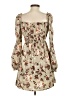 Shein 100% Polyester Floral Tan Casual Dress Size XS - photo 2