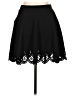 Unbranded Solid Black Casual Skirt Size L - photo 2