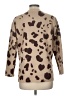 Ann Taylor LOFT Outlet Animal Print Brown Tan Pullover Sweater Size M - photo 2