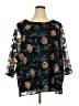 Catherines 100% Nylon Teal 3/4 Sleeve Blouse Size 4X - photo 1