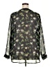 Liz Claiborne 100% Polyester Floral Black Long Sleeve Blouse Size 2X - photo 2