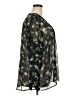 Liz Claiborne 100% Polyester Floral Black Long Sleeve Blouse Size 2X - photo 4