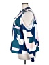 Unbranded 100% Polyester Color Block Blue Long Sleeve Blouse Size 2X - photo 5