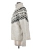 Cielo Chevron-herringbone Silver Turtleneck Sweater Size S - photo 5