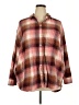 Old Navy Plaid Brown 3/4 Sleeve Button-Down Shirt Size 3X - photo 1