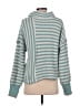 C'isa Stripes Teal Turtleneck Sweater Size S - photo 2