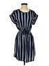 New Glory 100% Polyester Stripes Blue Casual Dress Size S - photo 1