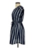 New Glory 100% Polyester Stripes Blue Casual Dress Size S - photo 5